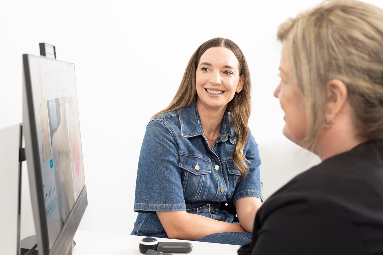 Dermoscopy nurse consulting with a patient at Taupō Skin Cancer Centre